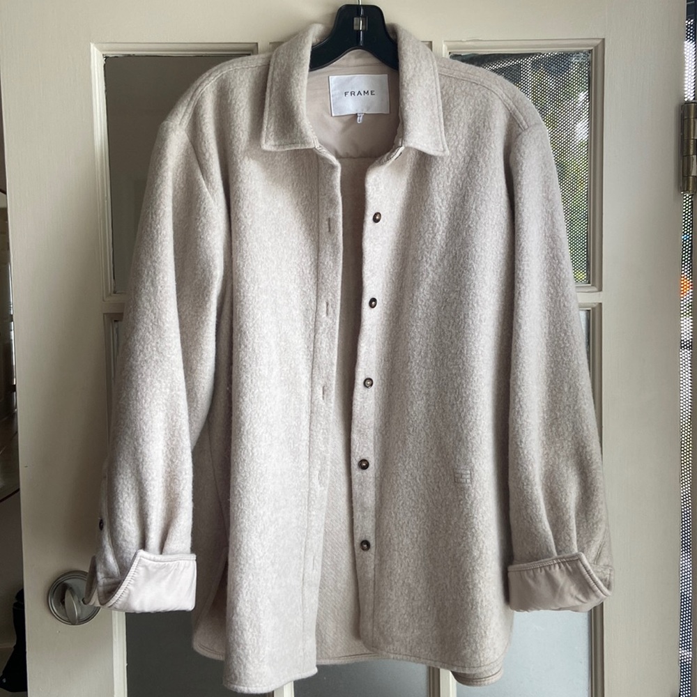 FRAME wool shirt jacket